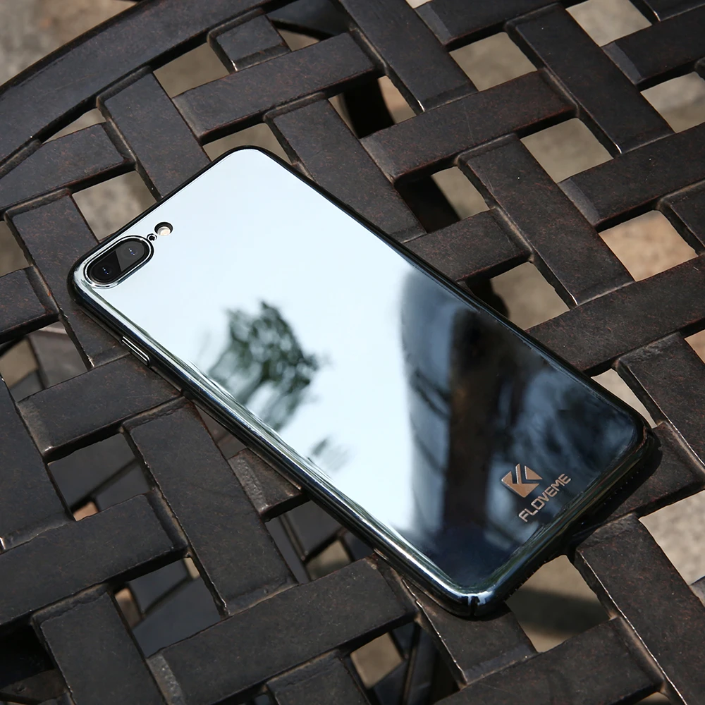 FLOVEME Роскошные зеркальные чехлы для телефонов iPhone 5 7 Plus серый/зеленый чехол 6 6s с
