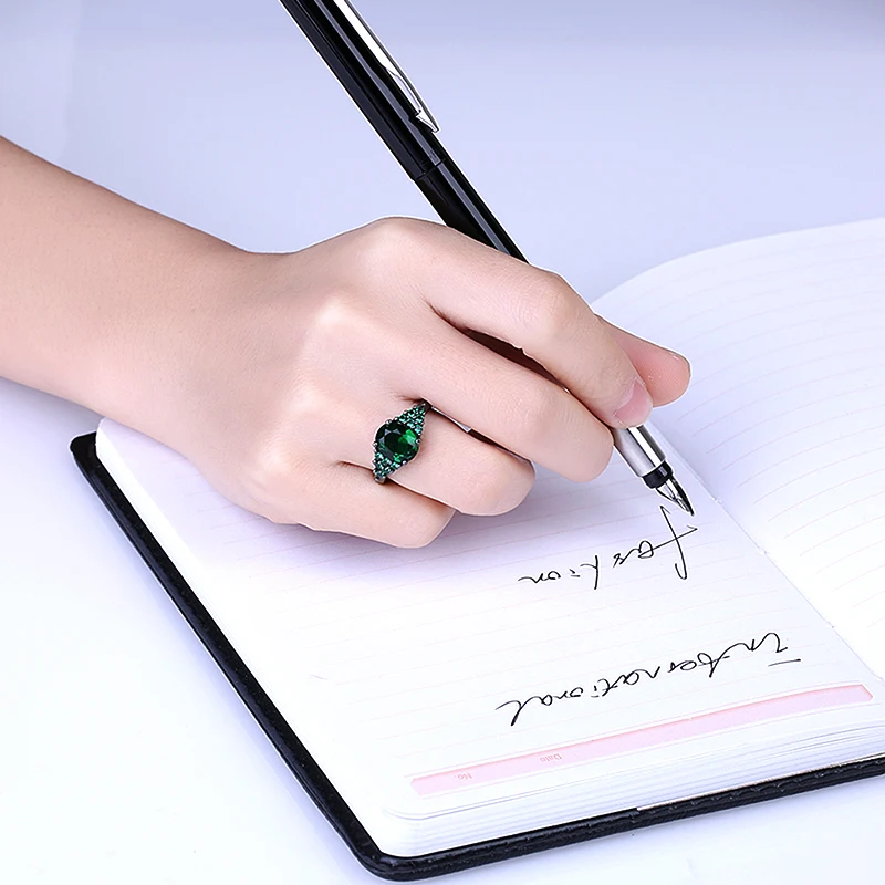 Gorgeous Oval Zircon Black Gold Filled Wedding Rings For Women Tiny Cubic Zirconia Halo Engagement Ring Anillos Mujer LBR1130 | Украшения и