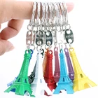 Оптовая продажа, 50 шт.лот, разноцветный металлический брелок, модель Парижской Эйфелевой башни, для креативного украшения подарка на день рождения