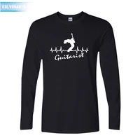 2021 new springfall music in my heartbeat guitarist printed mens t shirt cotton long sleeve t shirt top tees to 84