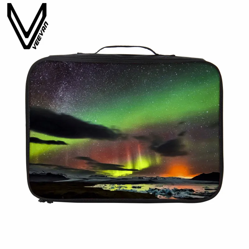 VEEVANV 2017 New Waterproof Travel Bags Fashion Clothes Case Storage Packing Organizers Aurora Printing Women Luggage | Багаж и сумки