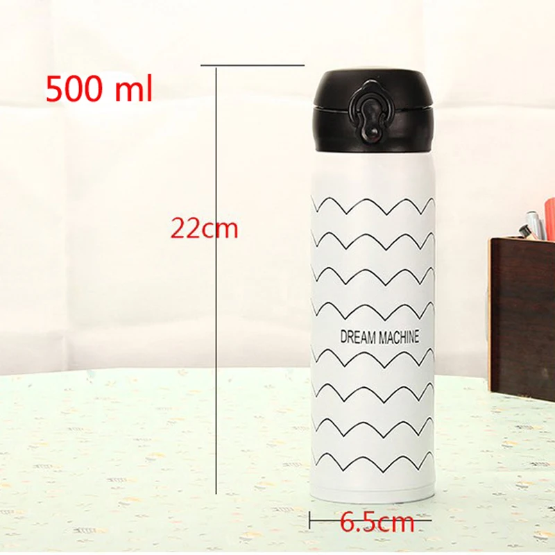 Термос из нержавеющей стали кофейные кружки Termos Звёздные точки волнистый дизайн