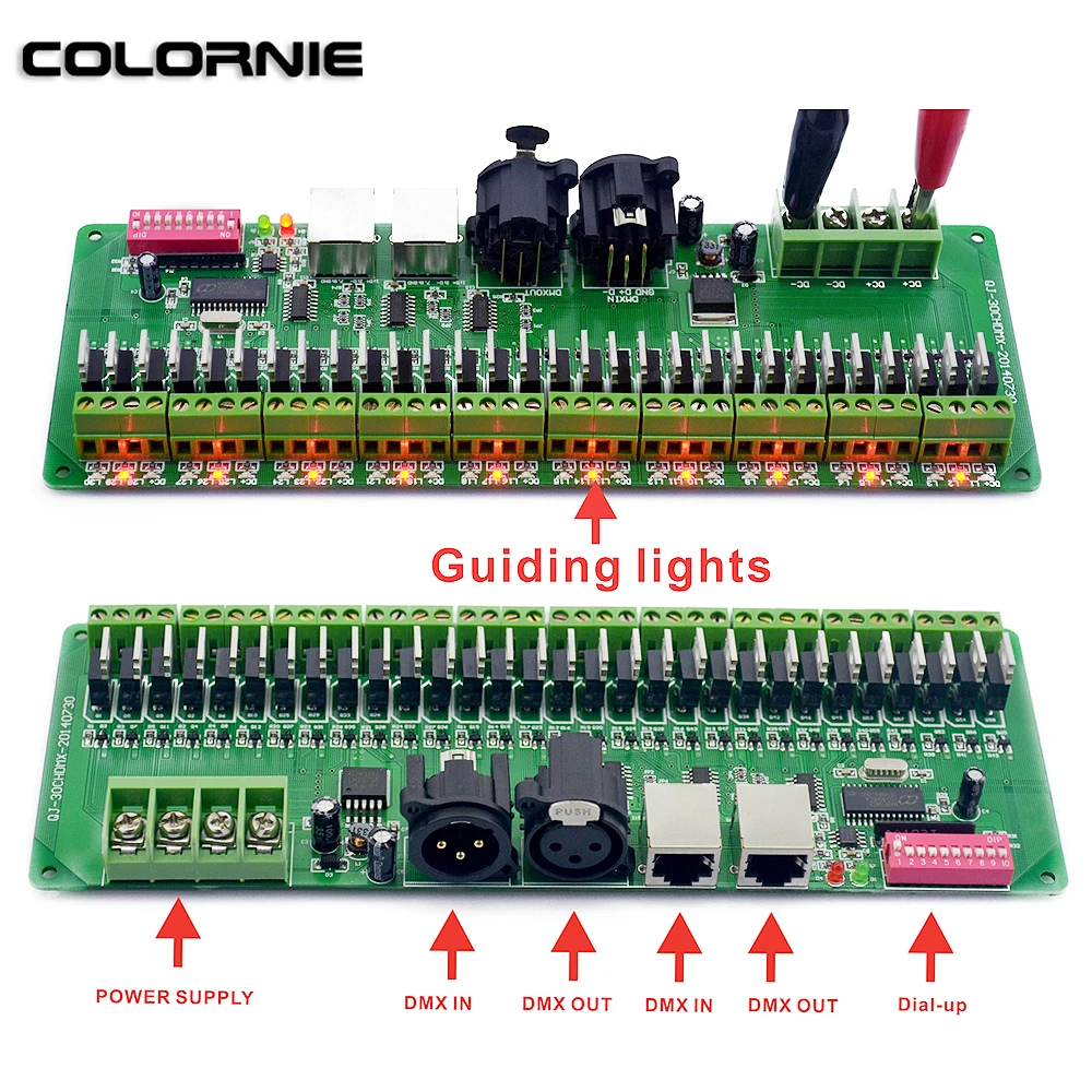 30 каналов DMX декодер RGB Светодиодные полосы света rgb контроллер DC9V-24 V DMX контроллер для светодиодной полосы света жесткий бар