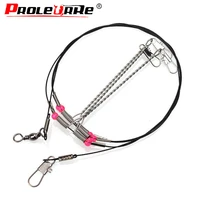 proleurre stainless steel fishing rigs wire leader rope line swivel string hooks balance bracket fishing tackle accessories