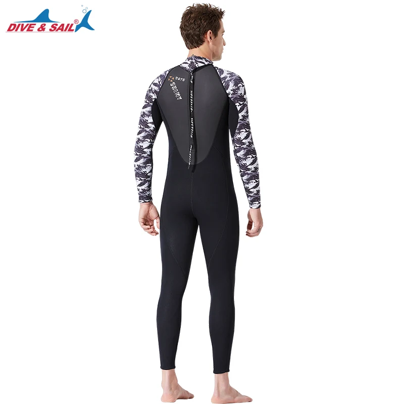 Гидрокостюмы мужские неопреновые 1 5 мм с длинным рукавом и молнией