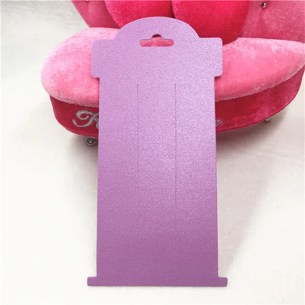 purple 300 шт/партия Цветочный стиль ювелирные украшения в крафт-упаковке аксессуары Упаковка Дисплей карты для волос шпилька украшения стенд карта 16*8 см - Цвет: purple