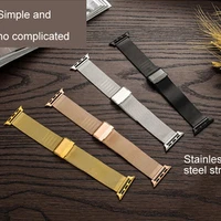 milanese loop stainless steel watchband for apple watch series 321 double buckle 44mm 40mm 42 mm 38 mm strap for iwatch band