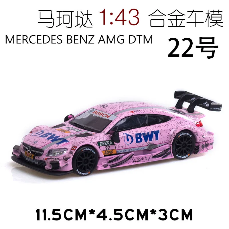 1:43 декаст модель автомобиля benz DTM гоночный автомобиль Потяните цветок модель сплава спортивный автомобиль игрушка украшение детская игрушка машина подарок
