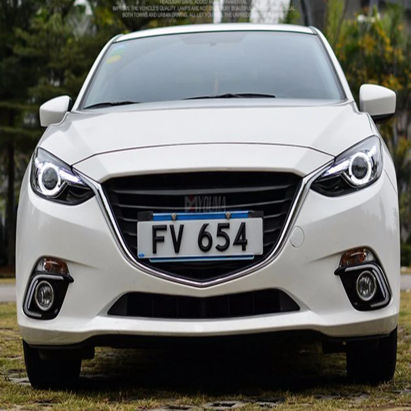 Автомобильный Стайлинг для Mazda 3 светодиодный фары Мазда 3 Axela светодиодный DRL Объектив двойной луч H7 HID Xenon автомобильные аксессуары