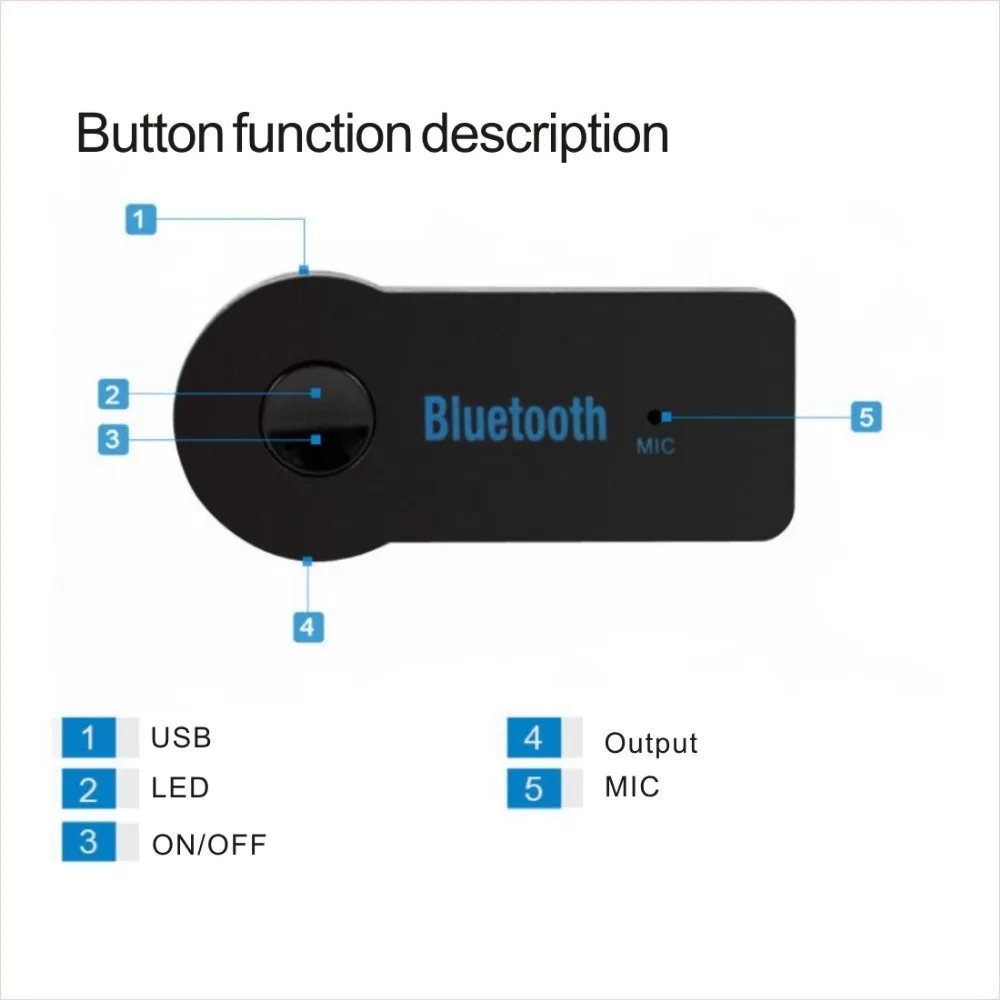 Youchuangmei 3 5 мм jackt Беспроводная гарнитура Музыка AUX автомобиль Bluetooth ki|Автомобильный