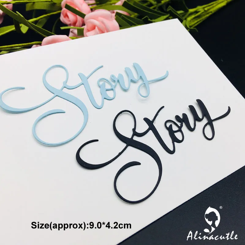 Штампованные металлические Вырубные штампы вырезанные истории буквы Alinacraft