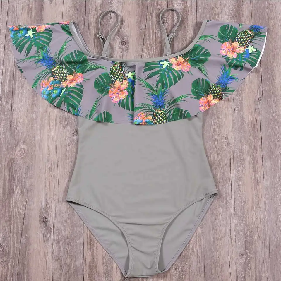 Новинка 2019 пикантный купальник TCBSG с открытыми плечами и цветочным принтом
