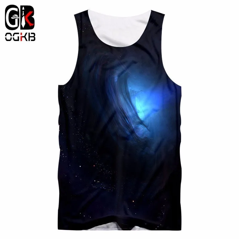 OGKB Новое поступление для мужчин 3d с круглым вырезом летняя майка бретелями