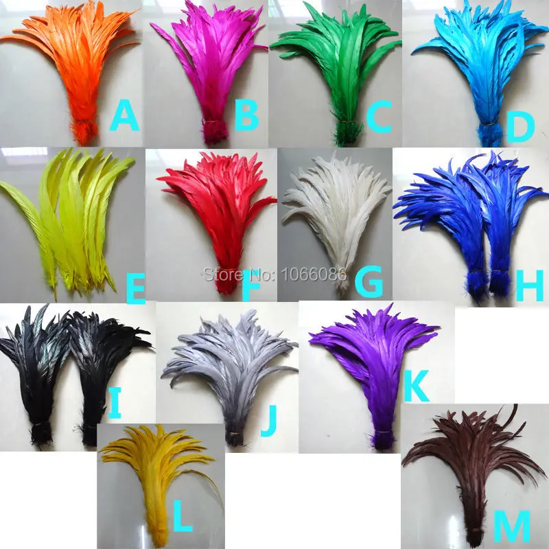 500 шт./лот натуральные петушиные перья coque окрашенные Куриные 30 35 см 12 14 дюймов