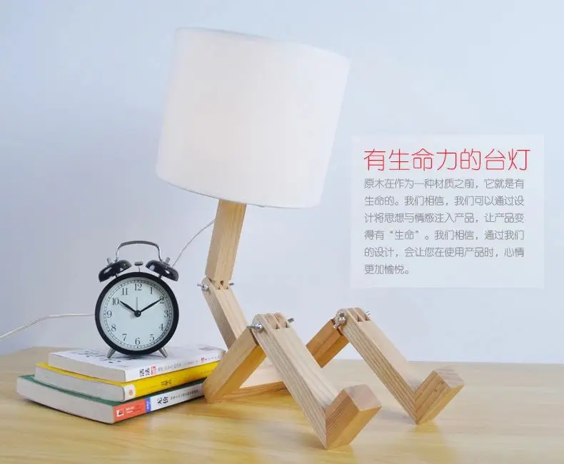 Очень creative лампа Твёрдая древесина материал Один светодиодные для. Охрана