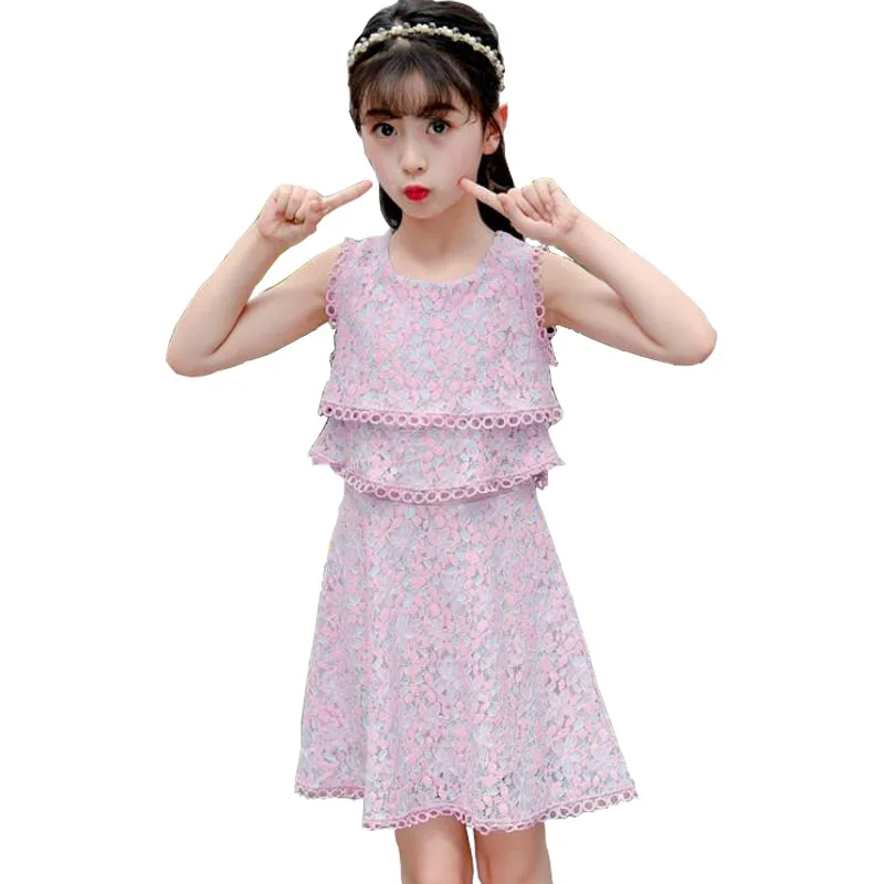 Платье для маленьких девочек коллекция 2019 года новый летний однотонный