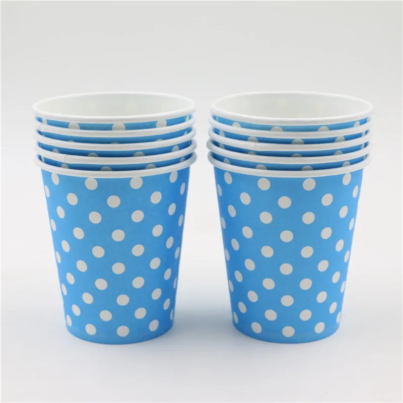 165pc\lot Baby Shower Kids Favors Decoration Plates Blue Polka Dots Tablecloth Paper Cups Birthday Party Napkins Dishes Supplies | Дом и сад