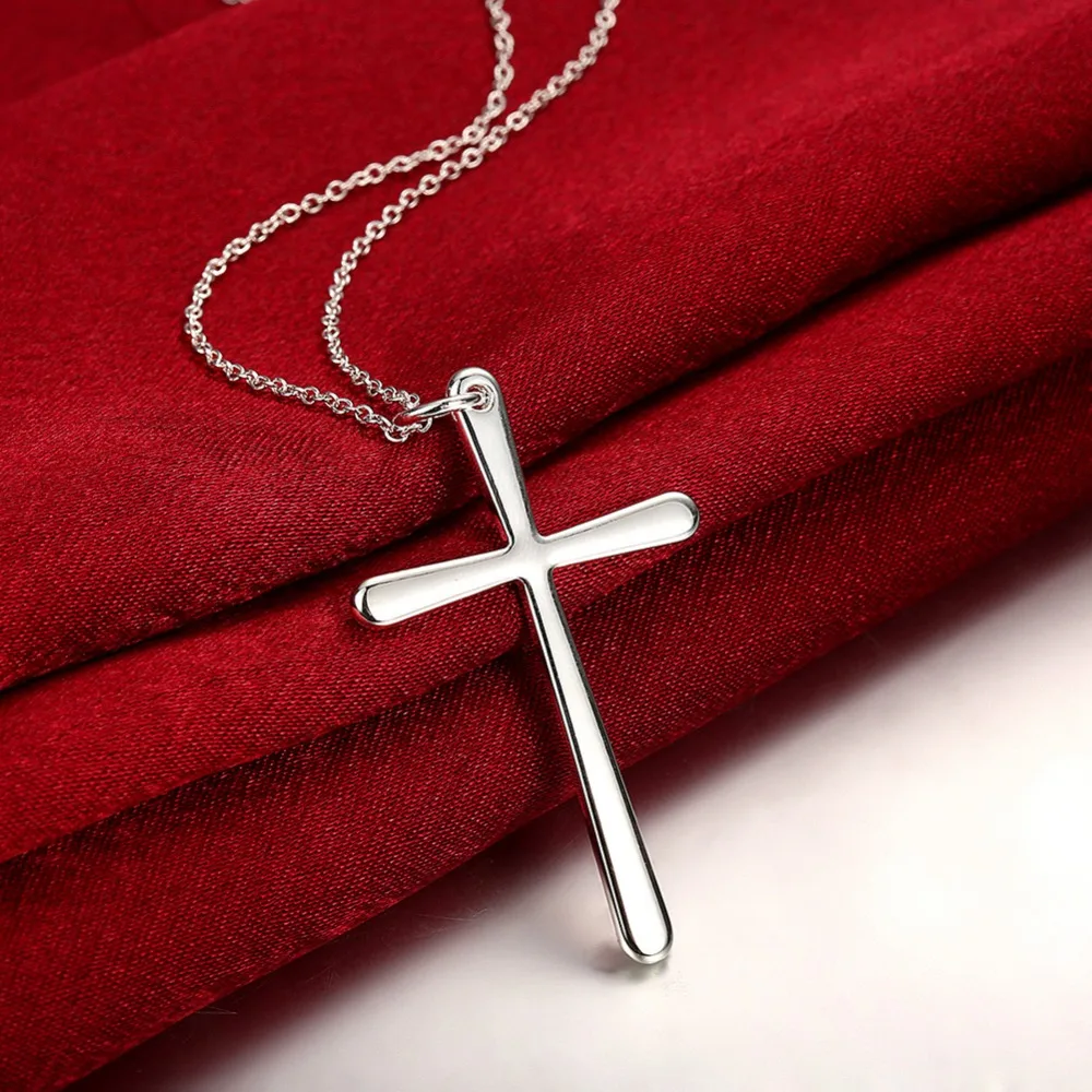 Ожерелье с кулоном крестом серебро 925 пробы|necklace punk|cross pendant necklacecross |