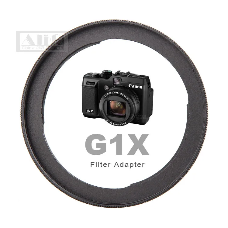 Aluminum FA-DC58C Camera Lens Filter Adapter Ring Fits for Canon PowerShot G1X Camera Reinstall 58mm CPL UV Filter Lens Hood