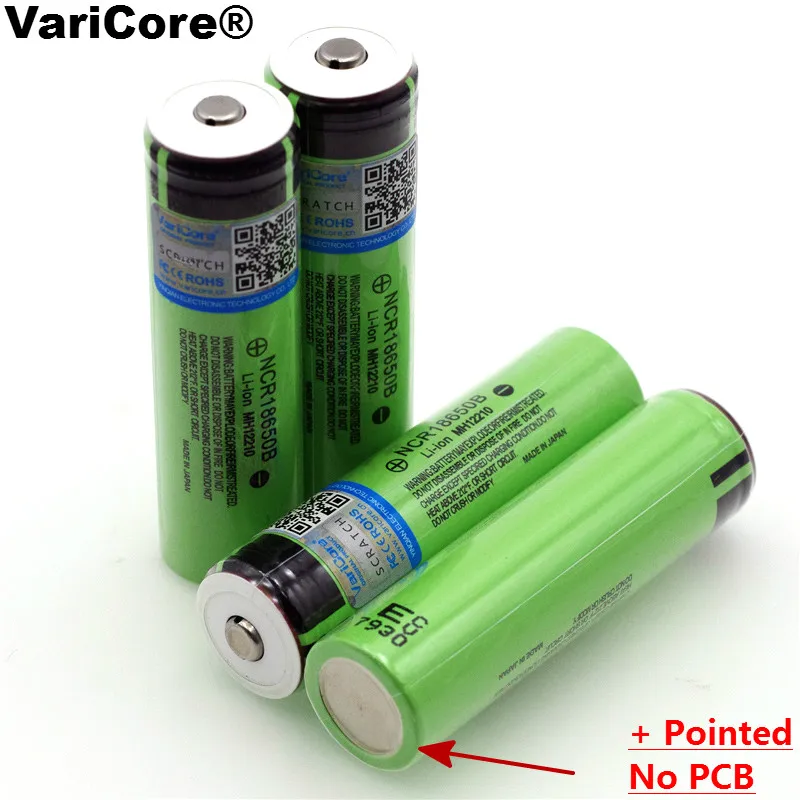 Литий ионный аккумулятор VariCore 18650 NCR18650B 3400 мАч 3 7 В С наконечниками для