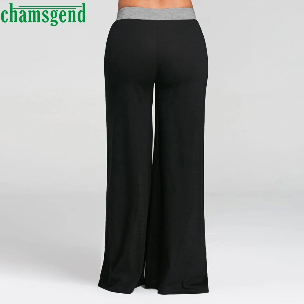 Брюки для йоги CHAMSGEND лоскутные штаны повседневные брюки со средней талией