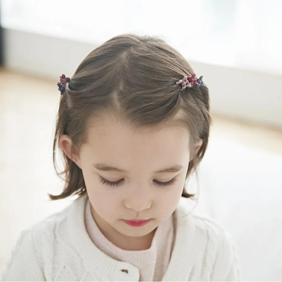 30 шт./компл. милые резинки для волос яркого цвета Когти девочки мини заколка