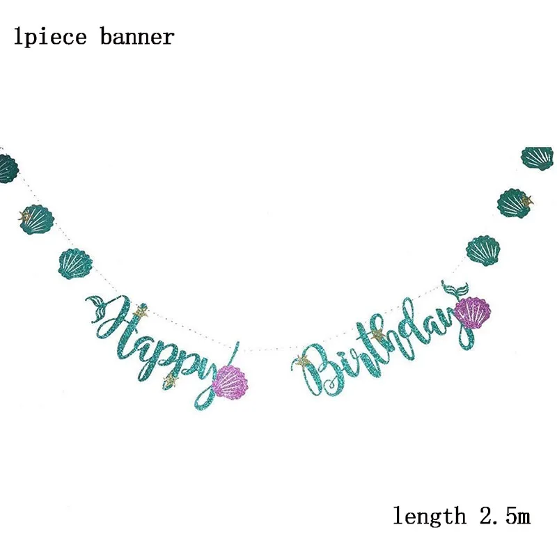 MMD HBD banner Вечерние украшения для баннеров с изображением Русалочки для вечеринки в честь Дня Рождения - Цвет: MMD HBD banner