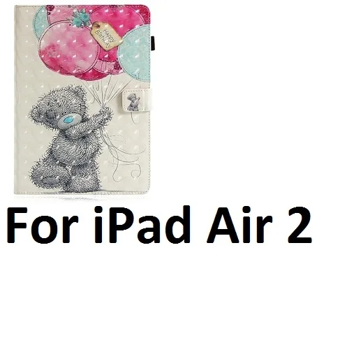 For iPad Air 2 Шар Медведь Pattern PU и ПК с карт памяти чехол для iPad 9,7 дюйма воздуха 12 Pro 9,7 10,5 Mini 1234 iPad 234 - Цвет: For iPad Air 2