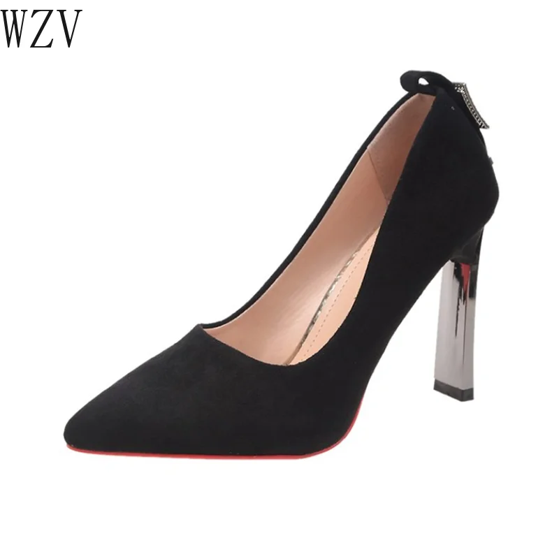 2019 новая обувь на высоком каблуке стиль острый носок шпильки Дамская женская для