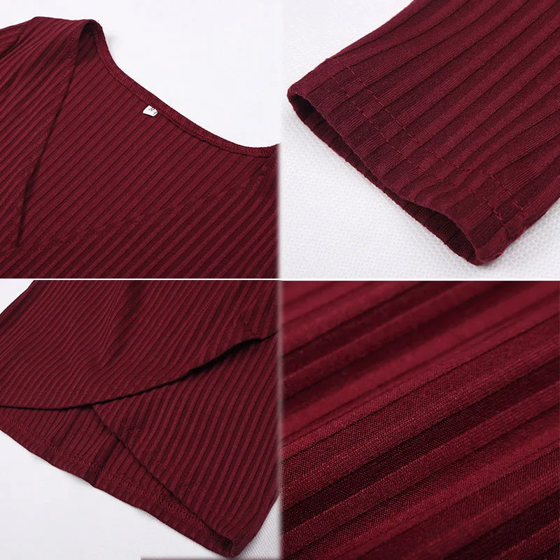 Платья Свитеры женские с V-образным вырезом вязаное женское платье зима 2018 Весна