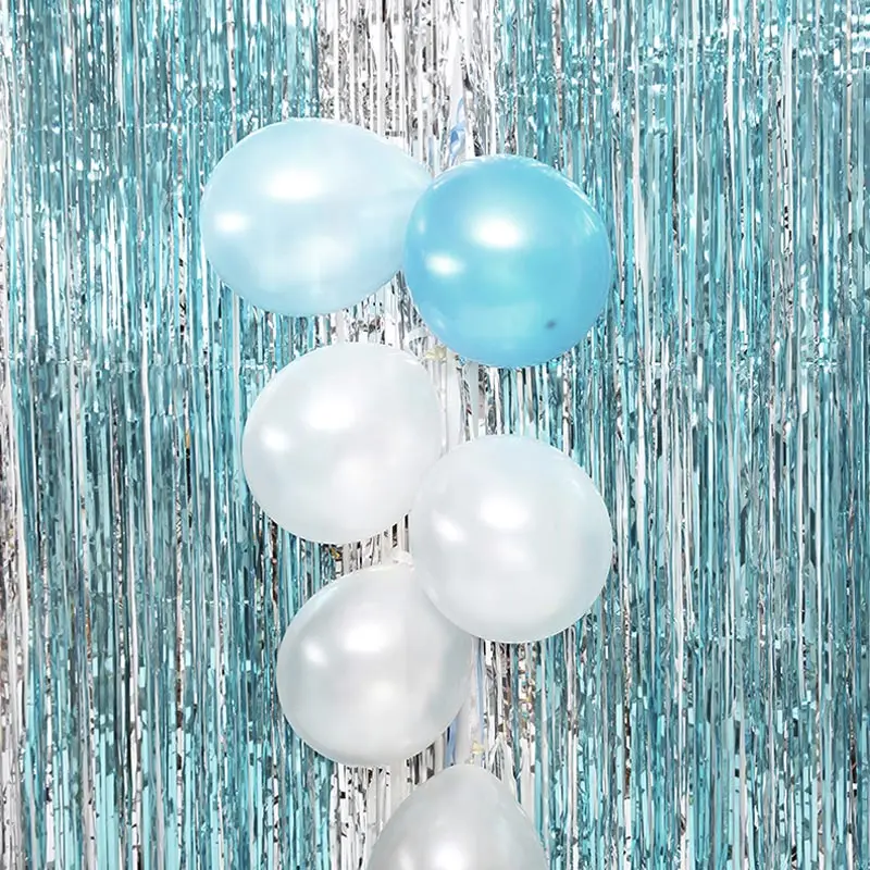 Золотистая серебристая металлическая штора с бахромой 2 м 3 украшение для дня