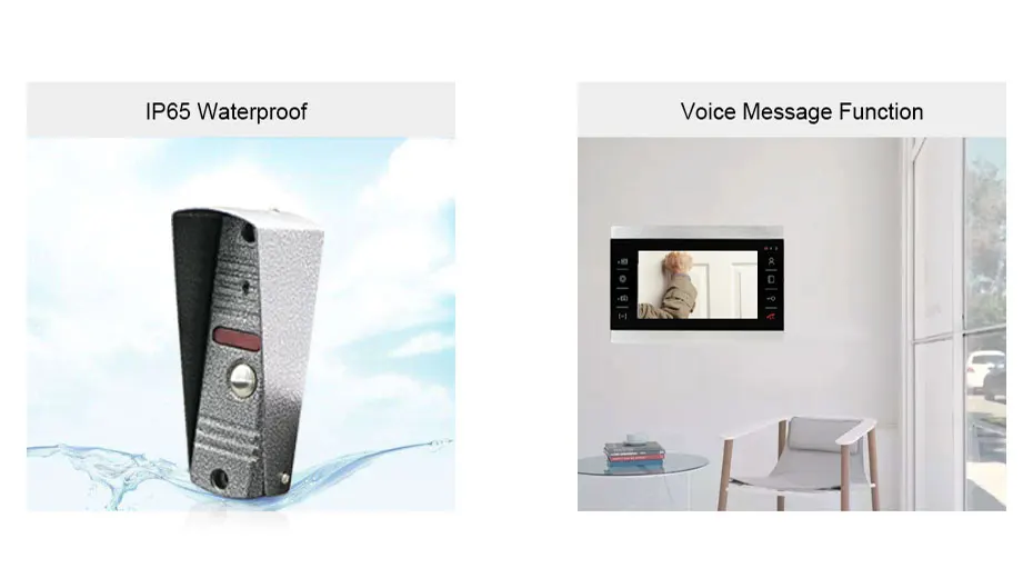 Dragonsview 7 дюймов 1200TVL металлический видео телефон двери домофоны для личного дома обнаружения движения запись 16 Гб SD карта разблокировка