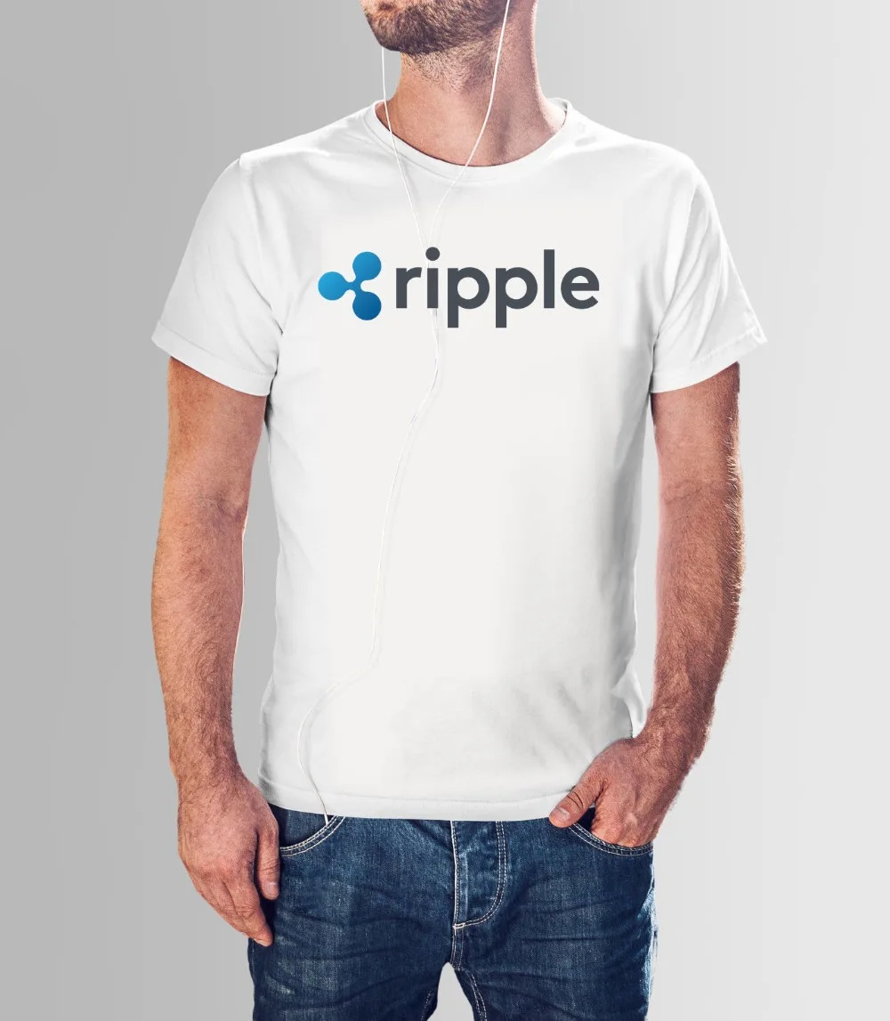 Ripple Xrp белая футболка с криптологотипом новинка 2019 модная неоновая Мужская