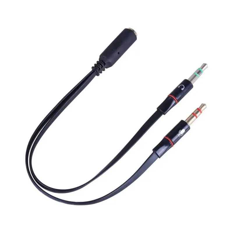 Универсальный сплиттер с адаптером для микрофона 3 5 мм Женский на 2 штекера аудио