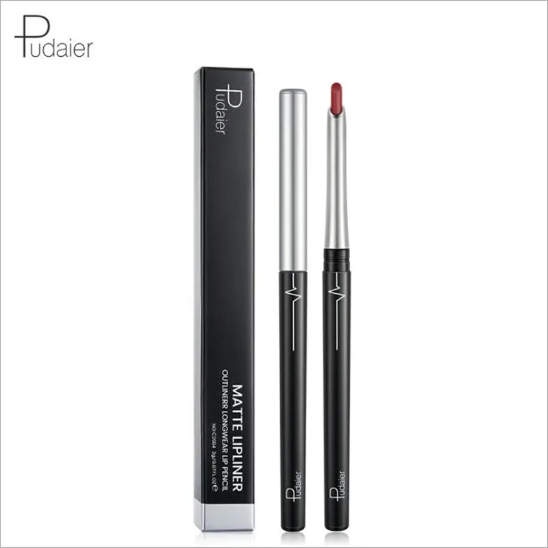 Pudaier Профессиональный Обнаженная матовая стойкая губная помада Lip Liner Pencil