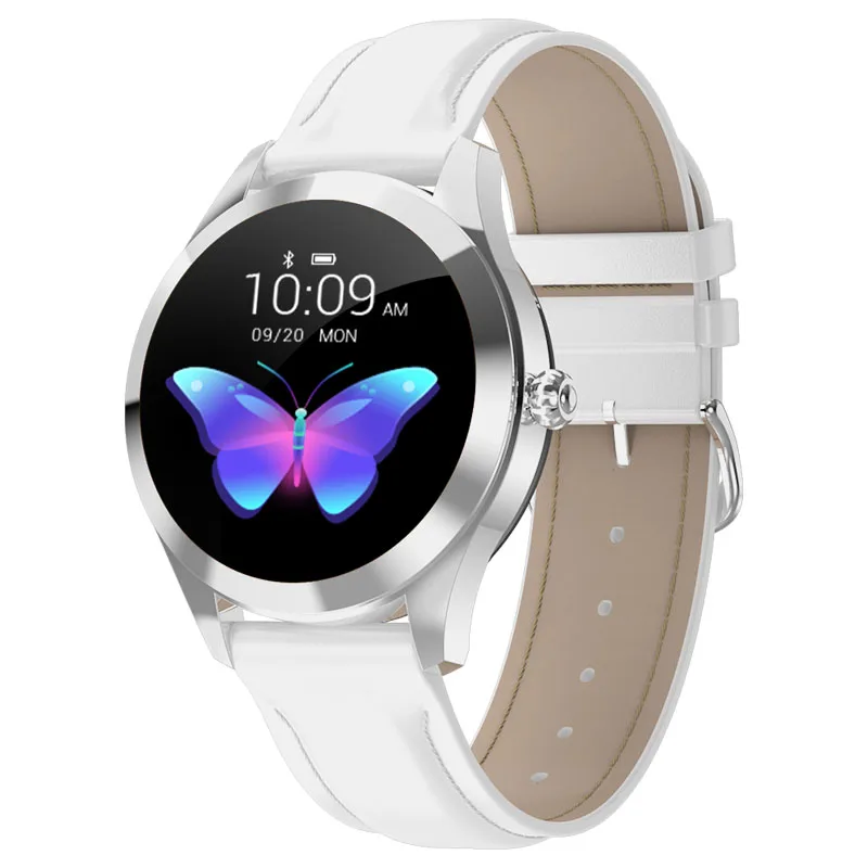 White Новинка, женские Смарт-часы KW10, Смарт-часы с Bluetooth, IP68, водонепроницаемые Смарт-часы, физиологические часы для IOS - Цвет: White