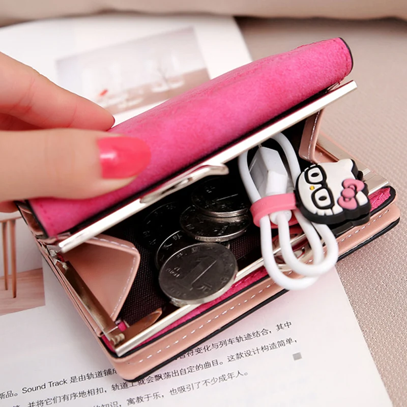Women Carteira Umbrella Scrub Leather Clutch Trifold Wallet Money Bag Holder Purse Small female Short Credit Cards | Багаж и сумки