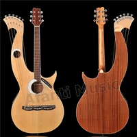 spruce top sapele back sides rosewood fingerboard nut afanti harp guitar ahp 1007