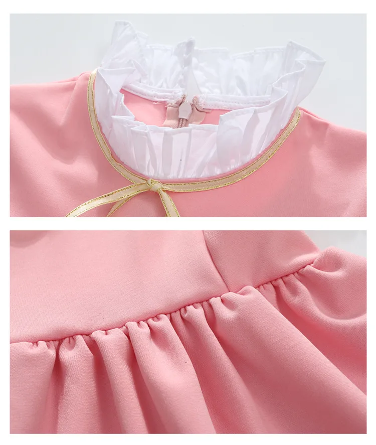 Girl Dress Long Sleeve Dresses Kids Fashion Crown Patchwork Princess Vestidos Nina Christmas 4-14Y for Girls | Детская одежда и