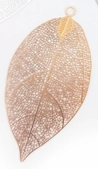 Rose Gold Plated BoYuTe(10 шт./лот) металлическая латунная филигрань 75*35 мм большой лист кулон Diy ручной работы ювелирные аксессуары - Окраска металла: Rose Gold Plated