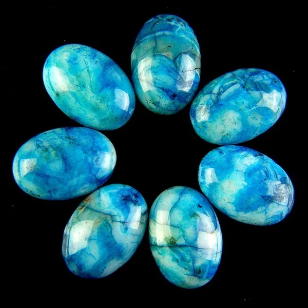 2017 Настоящее Новое Прибытие Kolye Ожерелье Камень Хризоколла 14 шт. 25x18x7 мм