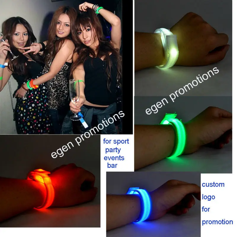 Разноцветные светодиодные лампы бриллианты наручный светящийся браслет ночные