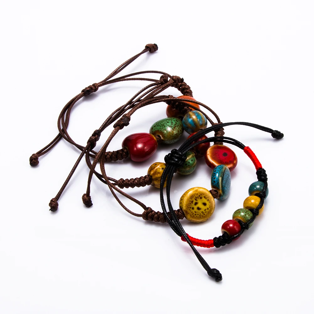 Новые браслеты с сердечками для женщин ручной работы керамический регулируемый