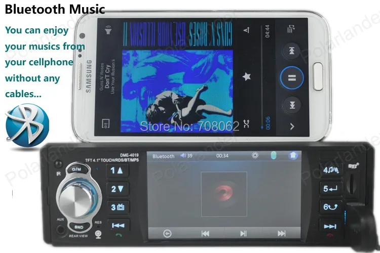 Новый 4 1 дюймовый сенсорный экран fm радио Din bluetooth Auxin RDS автомобильное аудио плеер