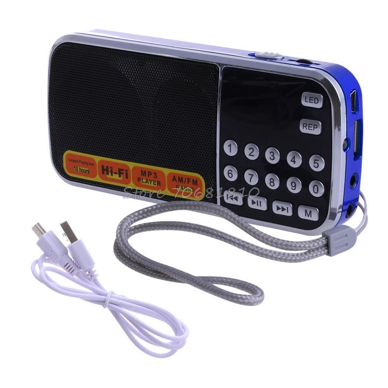 Мини ЖК ресивер цифровой fm радиоприемник USB Micro SD TF карта mp3 плеер Прямая