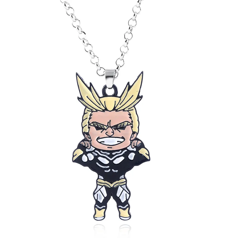 Ожерелье с надписью «My Hero Academy» izku Midoriya Katsuki Bakugou, металлические подвески из шото Тодороки, ювелирные изделия, подарок - Окраска металла: Родиевое покрытие