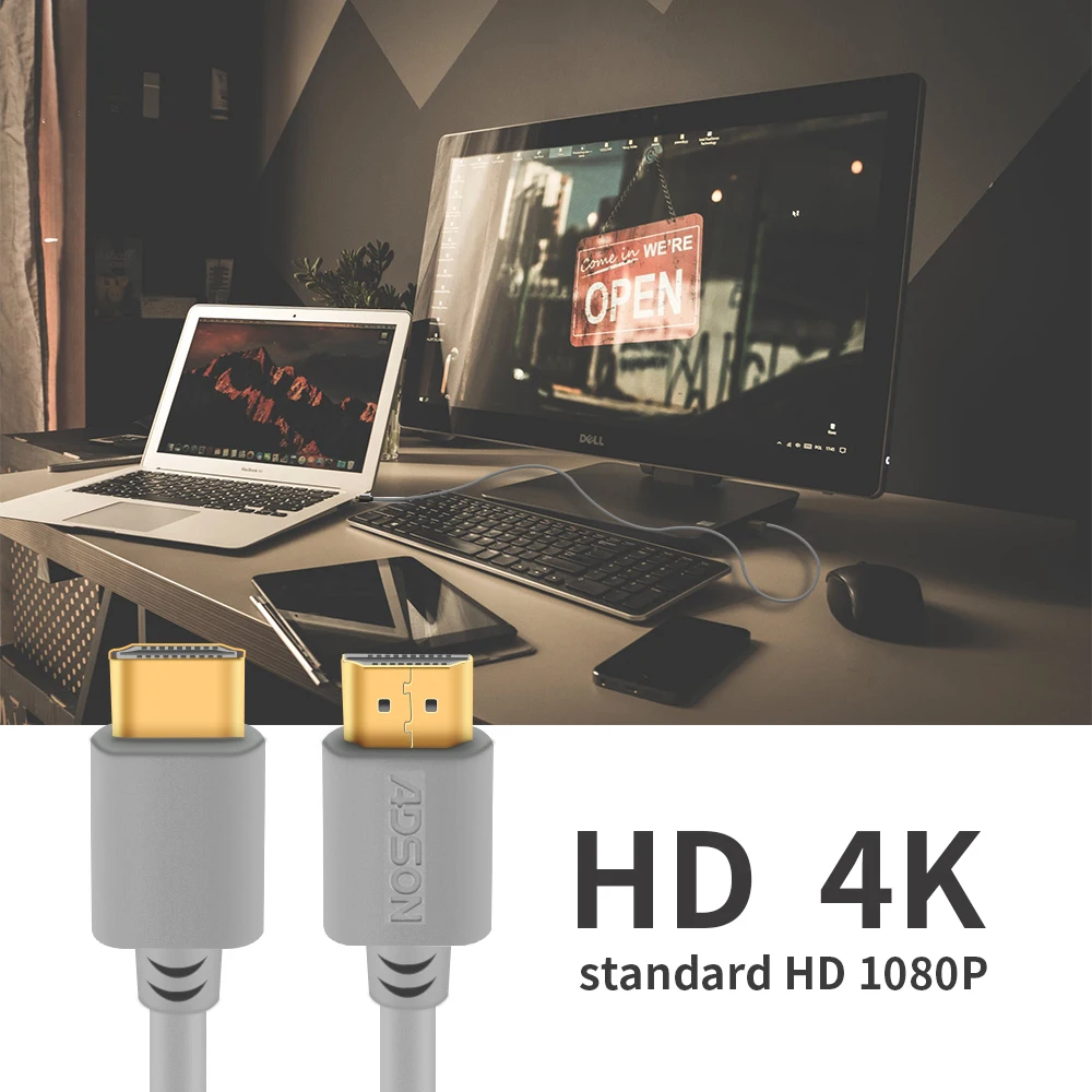 Высокоскоростной кабель HDMI с поддержкой HD4K V1.3 V1.4 V2.0 со штекером на штекер 3D для