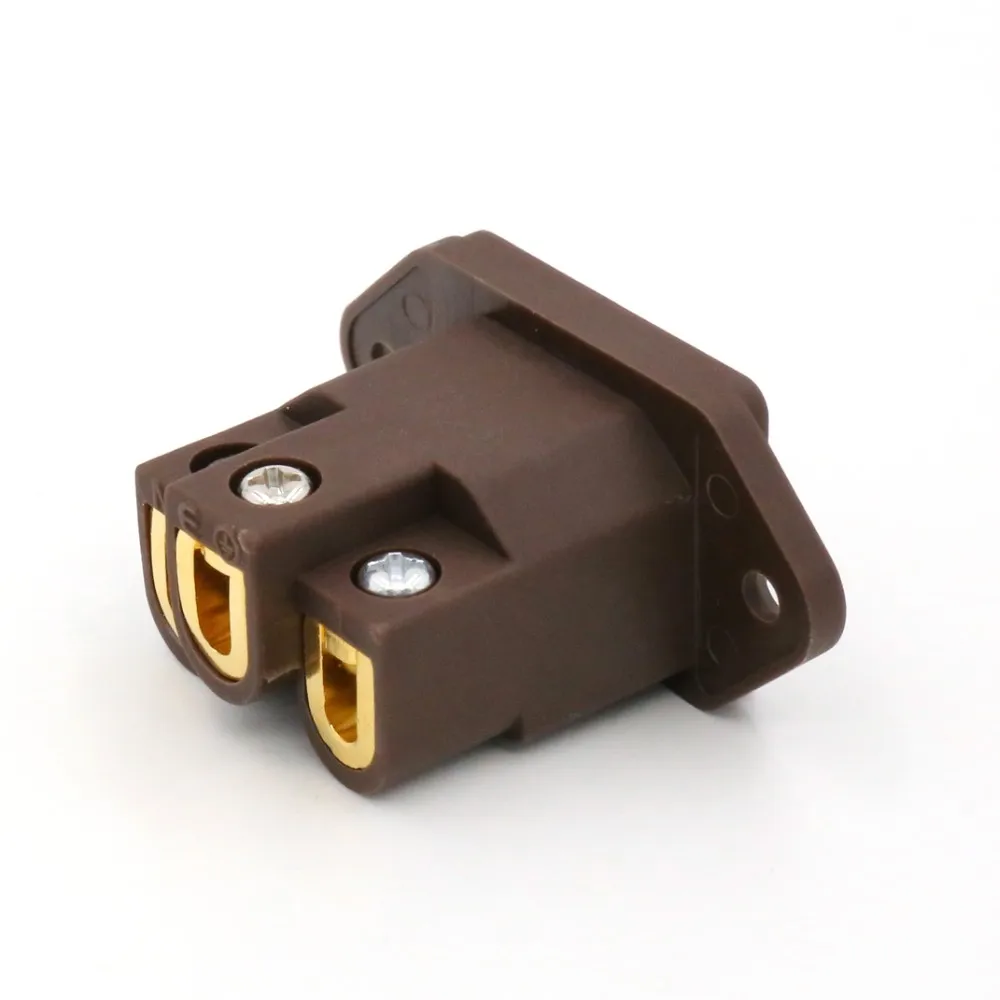 

Free shipping One piece Viborg VI-06G Red copper 24K Gold plated IEC AC Inlet Power Socket Audio Grade Non Solder