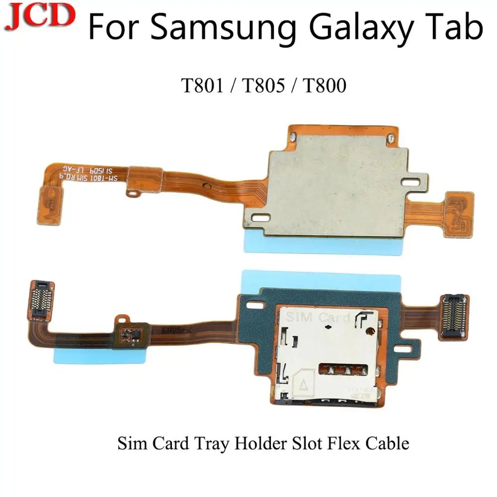 JCD SIM Card Reader держатель лотка Слот Разъем Flex кабель для Samsung Galaxy Tab T801 T805 T800 SM-T801
