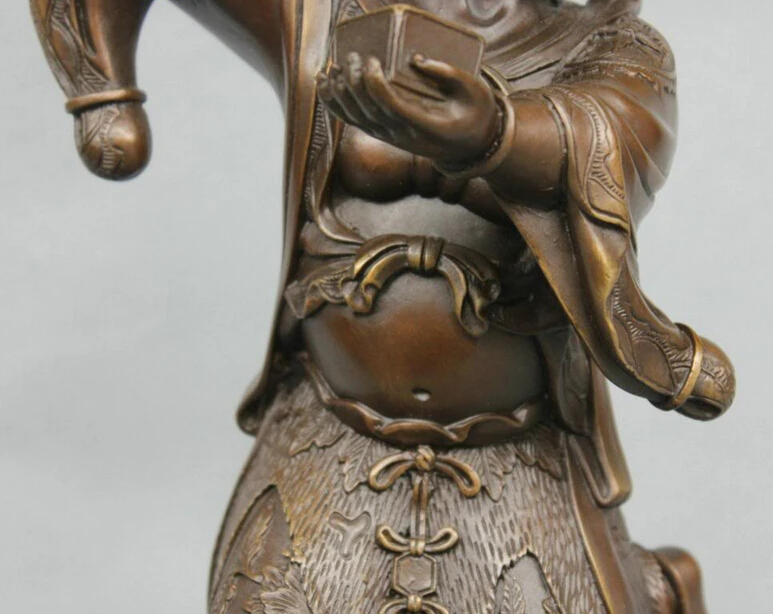 17 Китайский Миф Осирис Властелин ада суди Мужская статуя смерти Бронзовая